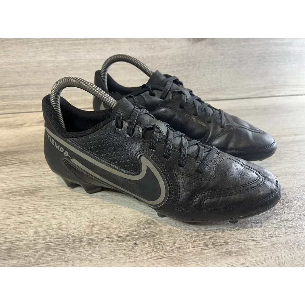 Nike TIEMPO LEGEND 9 Club FG/MG Black-Iron Grey DA1176-004 Men's‎ Size 6.5